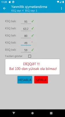 Yarımillik və İllik hesablama android App screenshot 6